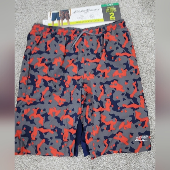 Eddie Bauer Boys Youth 2-Pack Hybrid Shorts Land To Sea Size 18/20 (XL) - Picture 4 of 7